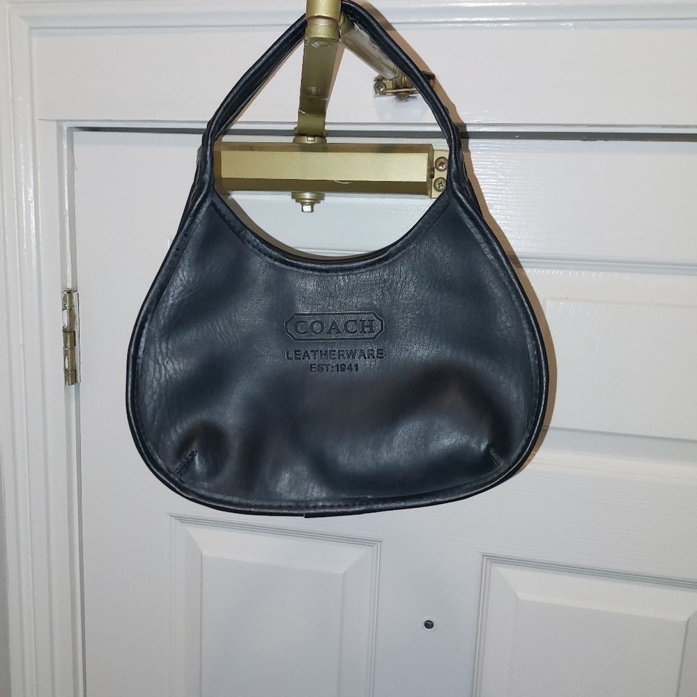 Vintage Coach Ergo Mini Black Leather Shoulder Bag